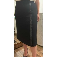 Butik Payet ve Inci Düğme Detaylı Portoriko Astarlı Anne Eteği