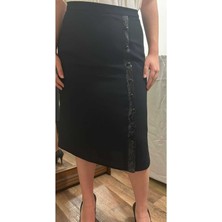 Butik Payet ve Inci Düğme Detaylı Portoriko Astarlı Anne Eteği