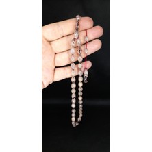 Anemore Collection Sevgiliye Özel Hediye Ateş Kehribar Tesbih Beyaz Renk Kapsül Kesim H-1372.