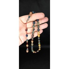 Anemore Collection Sevgiliye Özel Hediye Ateş Kehribar Tesbih Beyzi Kesim Karışık Renk H-1370.