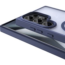 Galaxy S25 Ultra Uyumlu Kılıf Magsafe Şarj Özellikli Mat Arka Yüzey Zore Sio Kapak-Mavi