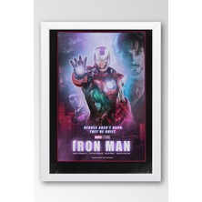 Iron Man Çerçeveli Tablo - Demir Adam Marvel Film Posteri Tablo
