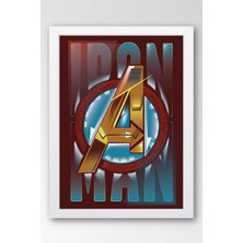 Iron Man Çerçeveli Tablo - Demir Adam Marvel Film Posteri Tablo