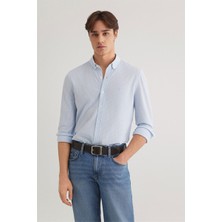 Mavi Çizgili Mavi Gömlek 0211402-88654