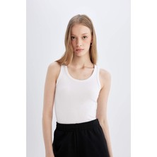 DeFacto Slim Fit Dar Kesim U Yaka Basic Düz Ribana Atlet C9826AXNS