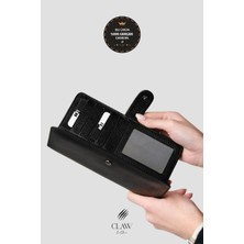 Hakiki Deri Telefon Bölmeli Unisex Cüzdan