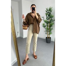 ByCukurovaFrango Authentic Mom Style - Geleneksel Dokuma Jean