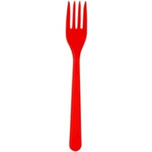 Plastik Çatal Kırmızı 25'Li