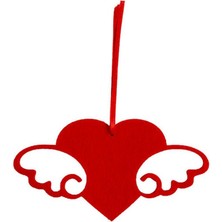 Parti Adresi Keçe Melek Kanadı Kalp Büyük 6'lı