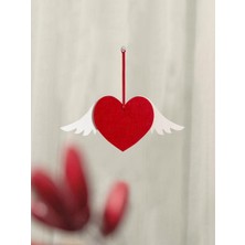 Parti Adresi Melek Kanadı Keçe Kalp