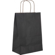 Parti Adresi Büküm Saplı Çanta 32x41x12 Cm Siyah 25'li