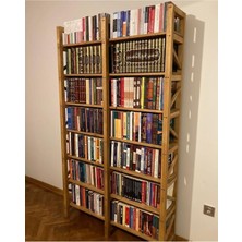 Cenneko 7 Raflı ÇOK AMAÇLI Doğal Ahşap Kitaplık, DÜZENLEYİCİ, KİLER RAFI, TEREK, MUTFAK, SALON, OTURMA ODASI, YATAK ODASI, ÇOCUK ODASI, GENÇ ODASI, BANYO, ANTRE, HOL,