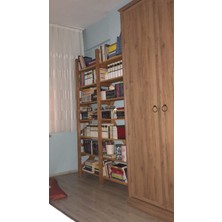 Cenneko 7 Raflı ÇOK AMAÇLI Doğal Ahşap Kitaplık, DÜZENLEYİCİ, KİLER RAFI, TEREK, MUTFAK, SALON, OTURMA ODASI, YATAK ODASI, ÇOCUK ODASI, GENÇ ODASI, BANYO, ANTRE, HOL,