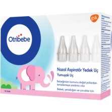 Otribebe Nazal Burun Aspiratörü Yedek Ucu 10'lu Yumuşak Uç ile Kolay ve Hijyenik Kullanım
