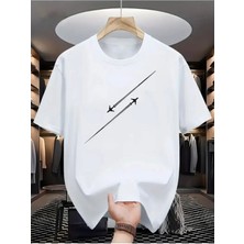 Woodroffe Erkek Uçak Grafiklı T-Shirt Yeni Sezon Oversize Salaş