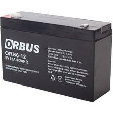 Orbus 6 Volt - 12 Amper Akü (150 x 50 x 94 Mm)