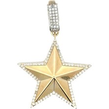 Altınöz Mücevherat Zirkon Taşlı Yıldız Figürlü Brolog Kolye Ucu