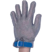 Çelik Kasap Eldiveni Mavi (L) ( EL-M3L )