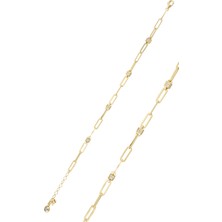 ÇGK KUYUMCULUK  Halka Zincir Altın  Bileklik CGKBLK0301