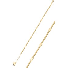  Balıksırtı Dikdörtgen Altın  Bileklik CGKBLK0304