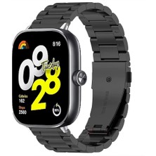 Sneezy Redmi Watch 5 Ile Uyumlu Kordon Kordon Paslanmaz Döküm Çelik Metal Baklalı Kordon