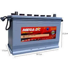 Mega Dc Premium Line 12V 105 Amper 750A (En) Akü (2025 ÜRETİM)