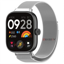 Sneezy Redmi Watch 5 Uyumlu Woven Wire Tasarım Metal Hasır Kordon
