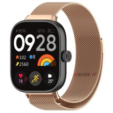 Sneezy Redmi Watch 5 Uyumlu Woven Wire Tasarım Metal Hasır Kordon