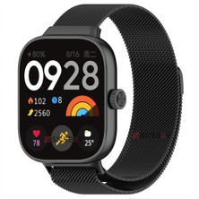 Sneezy Redmi Watch 5 Uyumlu Woven Wire Tasarım Metal Hasır Kordon