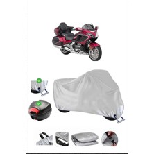 Breen Honda Goldwing Gl 1800 Için Arka Çanta Ve Kilit Uyumlu Gri Motosiklet Branda, Güvenli