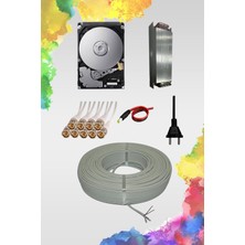 Asyanet 6 Kameralı Set Gece Renkli Görüş 1080P Fullhd 320GB Güvenlik Sistemi 100M - Mobil İzleme