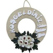 Kapı Süsü Hoşgeldiniz Açık Bej