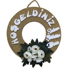 Kapı Süsü Hoşgeldiniz Koyu Bej