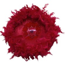 Kına Sepet Tepsisi Kırmızı Otrişli