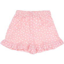 Petit Boom Kız Bebek / Çocuk, Pamuklu, Pembe, Kalp Desenli, Şortlu Takım