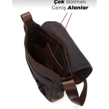 Newish Polo Kanvas Erkek El ve Omuz Çantası