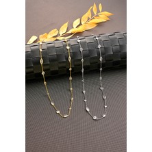 Queen Silver Jewelry 925 Ayar Gümüş Mekik Damla Yuvarlak Zirkon Taş Atlamalı Kolye