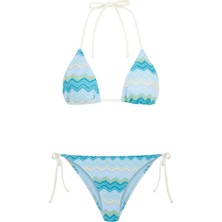 Aquella Triko Renkli Üçgen Bikini Takım