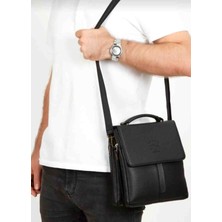 Newish Polo Erkek Siyah Çapraz El ve  Omuz Çantası