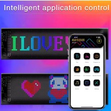 LED Matrix Panel Matrix LED Panel Cama Yapışan Telefon Kontrollü LED Panel Mega Boy 12X60 cm