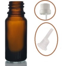 Zylan Ambalaj 20 ml Kahverengi Cam Içten Da mlalıklı Şişe Beyaz Kapak, 12 Adet