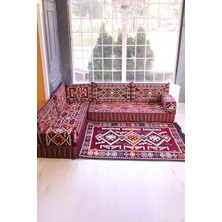 Bakırözü Home Şark Köşesi Takımı Bordo  Anadolu Modeli 10 Parça (20  cm  Minder Kalınlığı)