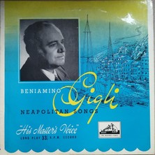 Beniamino Gigli – Neapolitanische Lieder - 1961 Ingiltere Basım 10’’  Plak Albüm
