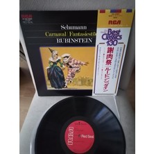 Schumann - Rubinstein - Carnaval / Fantasiestücke - 1979 Japonya Basım - Lp Plak Albüm Obi’li 2. El