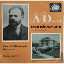 Dvorak Czech Philharmonic Orchestra, Václav Talich Symfonie No.8 -1963 Çek Basım Lp Plak 2. El