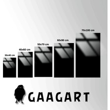 Gaagart Metal Çerçeveli Temperli Cam Tablo Karşıdan Kartal Portesi