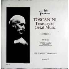 Toscanini,  Brahms, Nbc Symphony Orchestra – Vol. 3-1967 Ingiltere Basım 33 Lük 4xlp Box Set 2. El