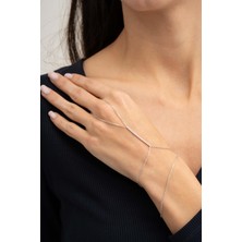 Sümer Telkari Su Yolu Tasarım Rodyumlu Gümüş Şahmeran 87