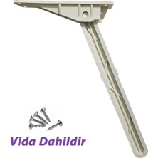 Glaswen 4 Adet Katlanabilir Beyaz Yer Sofra Ayağı Katlanır Yer Sofrası Sini Altı Plastik Ayak 22 cm