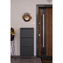 Ceha 3'lü Metal Ayakkabılık - Antrasit